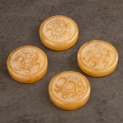 黄玉四方神兽牌子镇宅