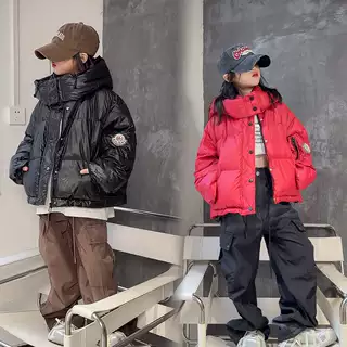 2024新款短款男女童三防羽绒服