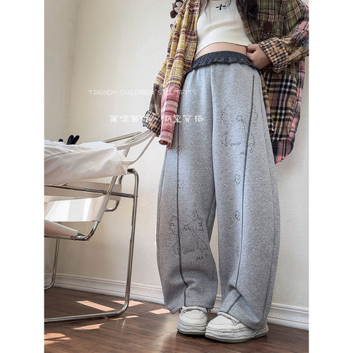 2025秋季新酷女大童潮酷弯刀裤