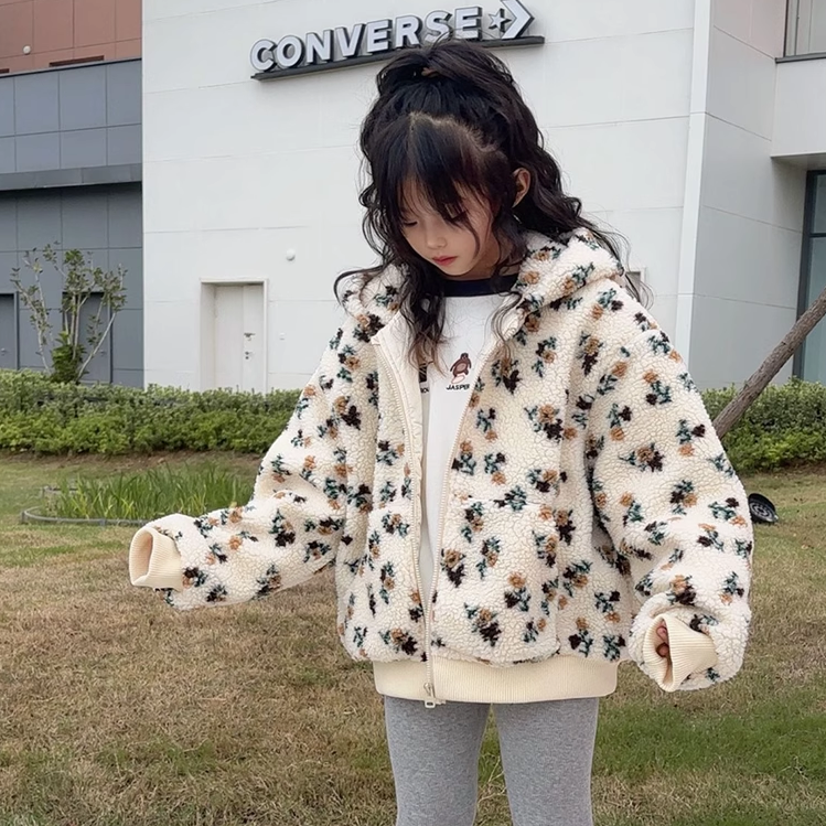 女童加棉外套秋冬款2025新款儿童百搭夹克中大童装冬季加厚棒球服