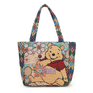 手提包刺绣民族风卡通帆布包绣花饭盒包外出便携手拎小布包手机包