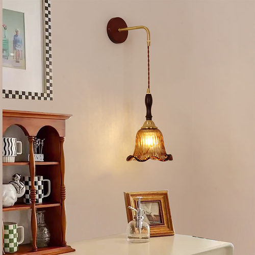 法式中古风卧室床头壁灯