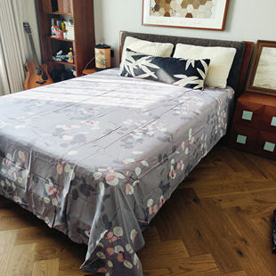 自留微瑕疵外贸出口80支天丝双人床单柔滑亲肤莱赛尔印花床品单件