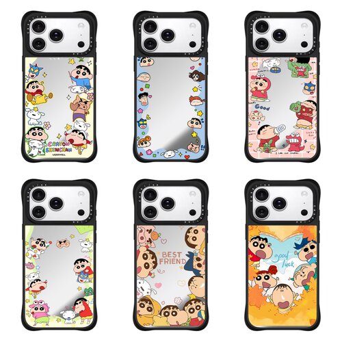 CASEJIAK可爱蜡笔小新适用于iPhone17promax手机壳卡通苹果17/16/15/pro四角防摔保护壳少女14pro日系13/14壳