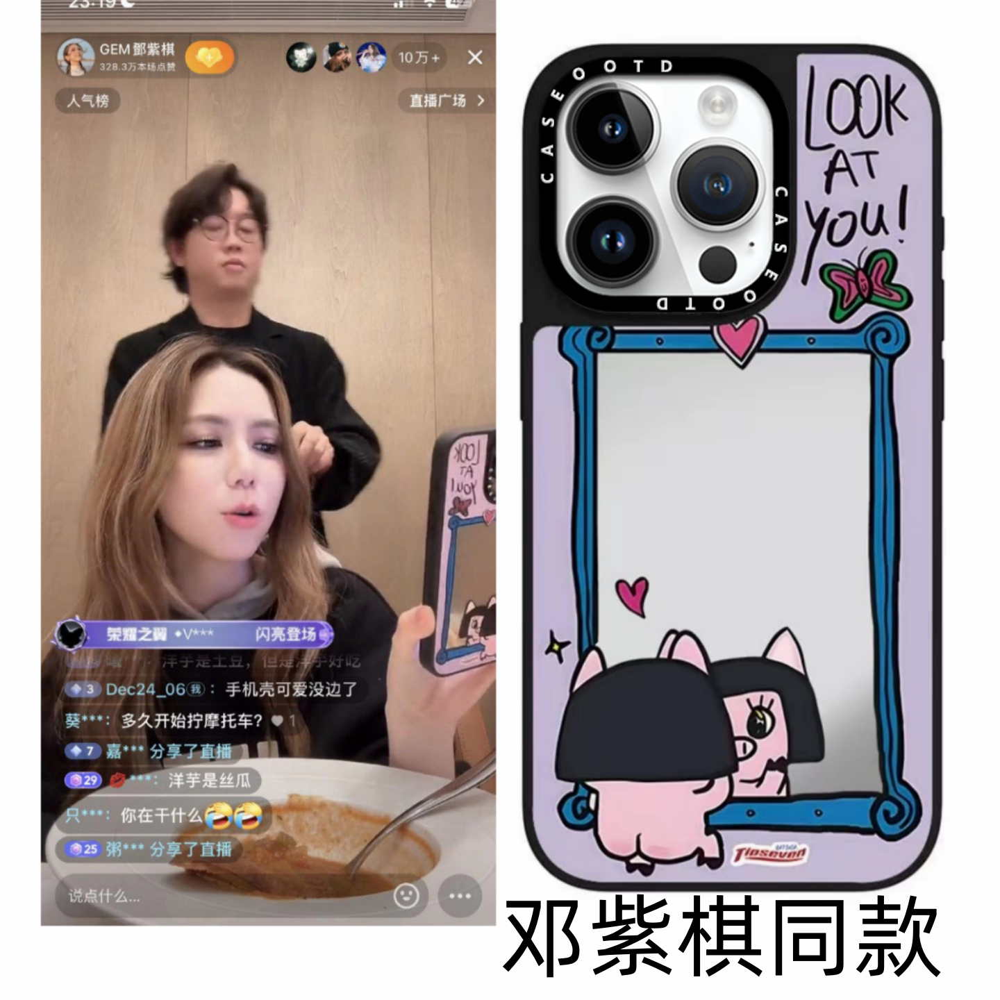 CASE邓紫棋同款臭美猪猪17promax