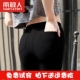 女打底外穿夏季 胖妹妹新款 薄款 大码 后口袋高腰弹力裤 黑色小脚裤