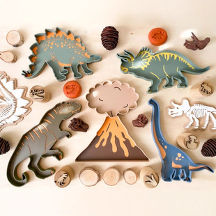 儿童恐龙主题感官盘主题幼儿园益智玩具Vibe Bio Sensory Trays