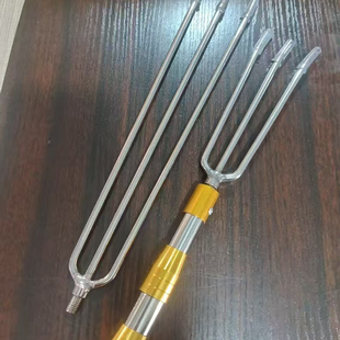 钓鱼不锈钢鱼叉头不锈钢钢倒刺鱼叉插鱼2齿3齿长款鱼叉头渔具用品