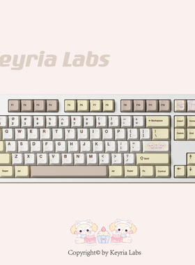 Keyria Labs/ 小熊茶话会 小熊黄 PBT客制化键帽 五面热升华