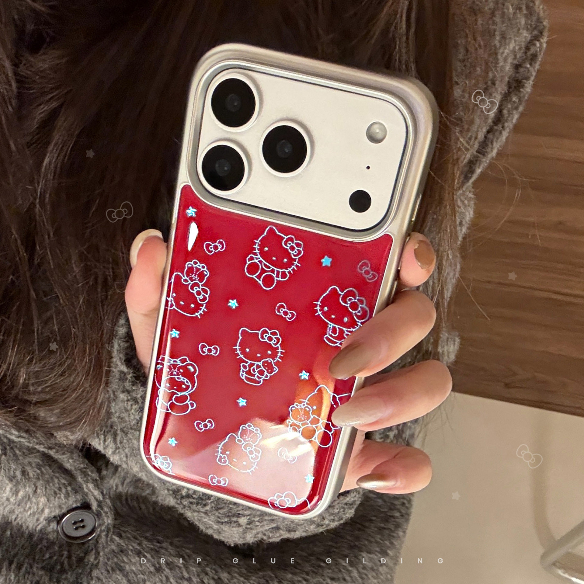 韩系极简复古线条凯蒂猫适用于苹果17promax手机壳新款iPhone16卡通女款15全包17可爱14小众16pro全包不撞款,3C数码配件,手机保护套/壳,淘宝优惠券,粉丝福利购,淘宝优惠卷