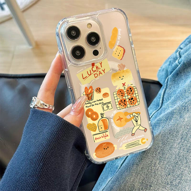 创意卡通小众插画苹果15promax新款iPhone16手机壳适用14透明女款13硅胶16promax防摔全包15磁吸保护套不撞壳