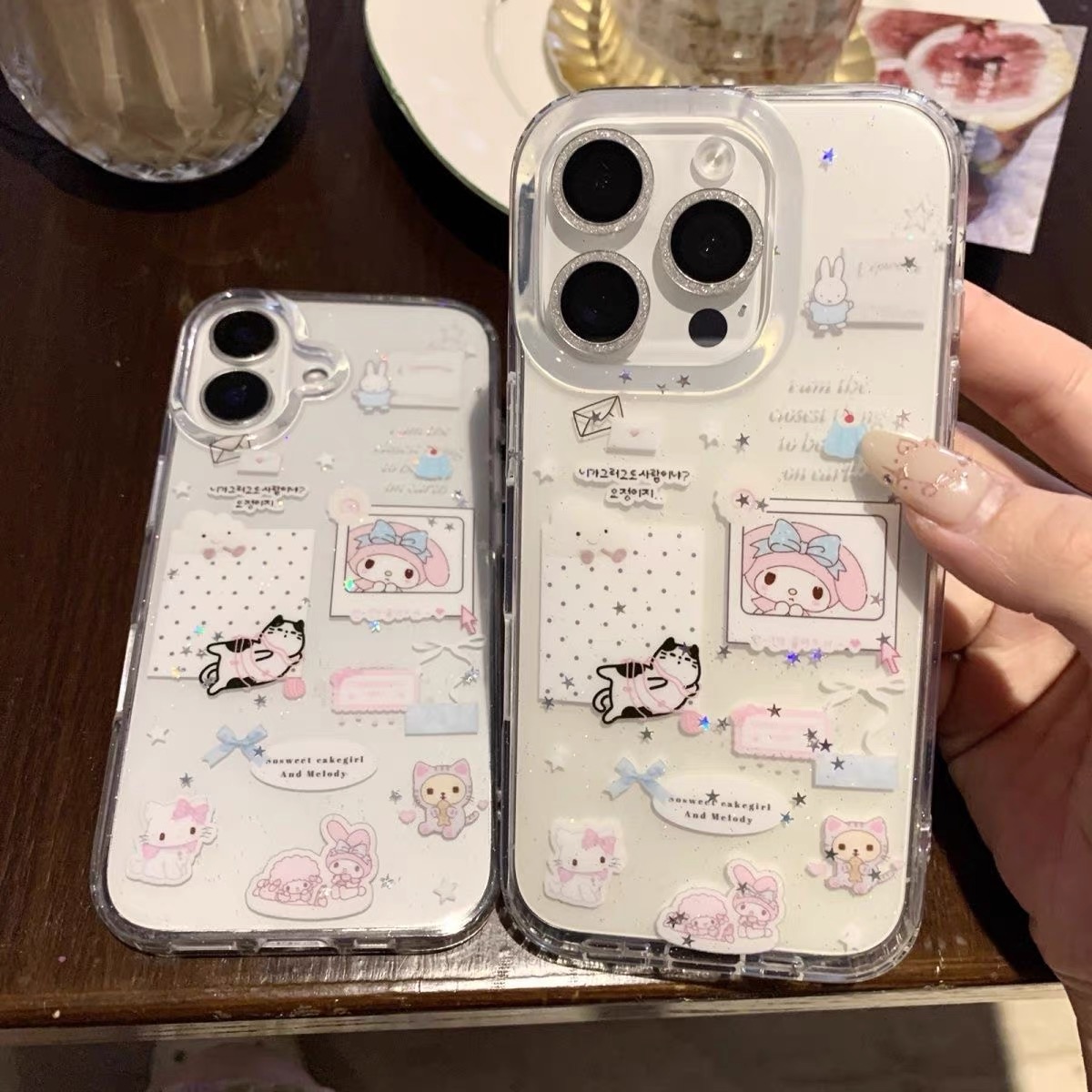 可爱卡通少女美乐蒂适用iPhone15手机壳新款苹果16promax手机壳14全包软壳13透明12防摔16pro个性16女保护套
