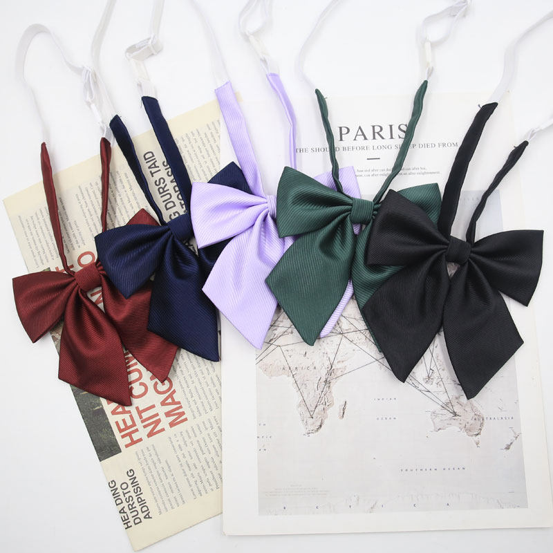 羽根领结jk制服纯色领结女学院风衬衫校服配饰水手服蝴蝶结赤羽根