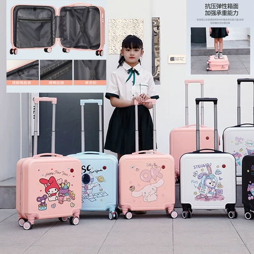 Мультяшный универсальный чемодан подходит для мужчин и женщин для путешествий с сидением, 20 дюймов