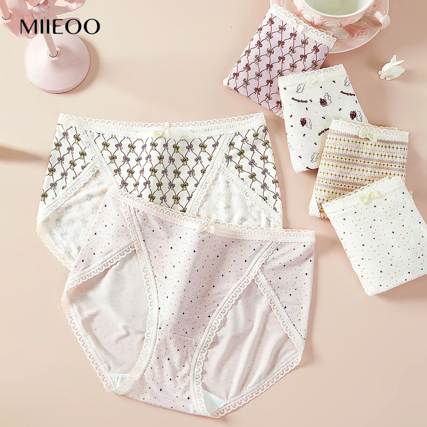 秘语内裤女2026新款无痕蕾丝边包臀透气抗菌中腰性感高开叉三角裤,女士内衣/男士内衣/家居服,女三角裤,淘宝优惠券,粉丝福利购,淘宝优惠卷