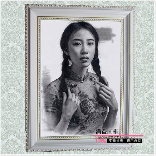 4开素描画框写真广告8实木相框