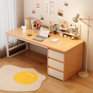 书桌学生家用学习写字桌简易带抽屉办公桌子台式电脑桌简约工作台