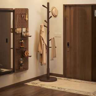 实木衣架落地卧室落地挂衣架家用挂衣置物架衣服挂架挂衣杆衣帽架