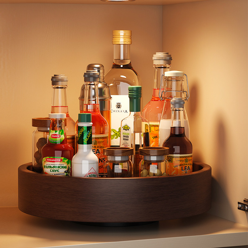 实木旋转调料收纳盒厨房桌面杂物整理置物架木质简约家用储物盒子,厨房/烹饪用具,厨房置物架/置物柜/角架,淘宝优惠券,粉丝福利购,淘宝优惠卷