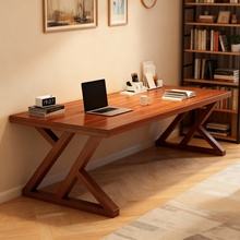 实木芯书桌学生家用电脑桌去客厅化双人大板桌卧室长方形工作桌子