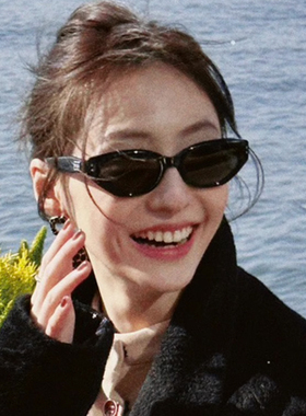 百搭猫眼墨镜女高级感窄框