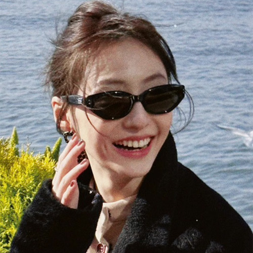 百搭猫眼墨镜女高级感窄框