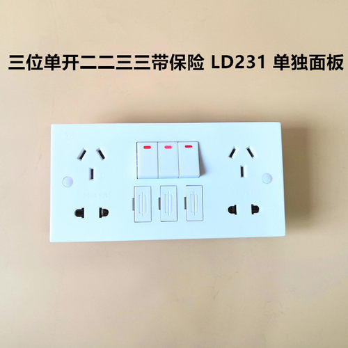 带保险管双五10孔插座佛山面板