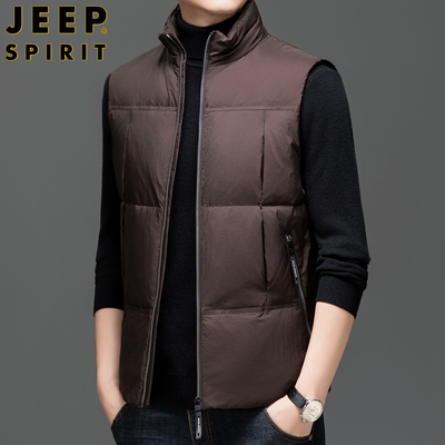jeepspirit立领羽绒马甲潮