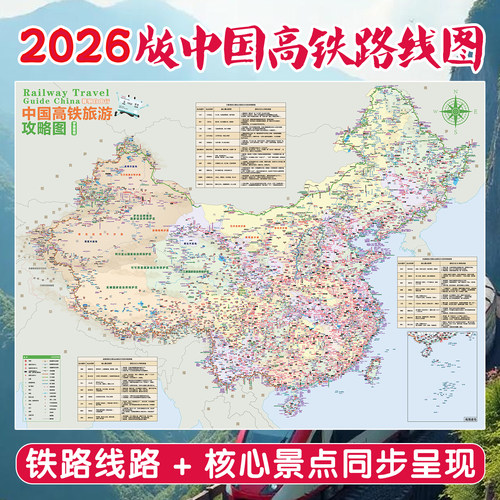 2026版中国高铁线路图海报大号