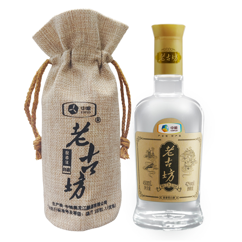 中粮白酒老古坊欧风浓香型纯粮固态发酵优级国产白酒