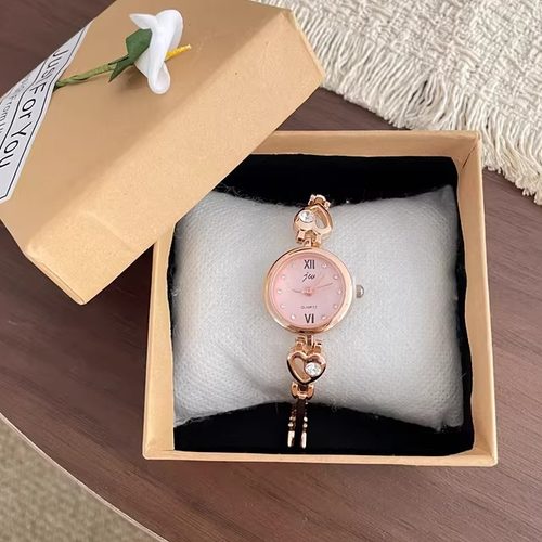 水钻爱心手链女表轻奢小众送礼