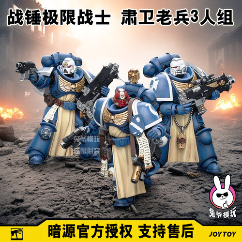 暗源战锤 肃卫老兵小队 飞包连长 星际极限战士可动兵人战棋模型
