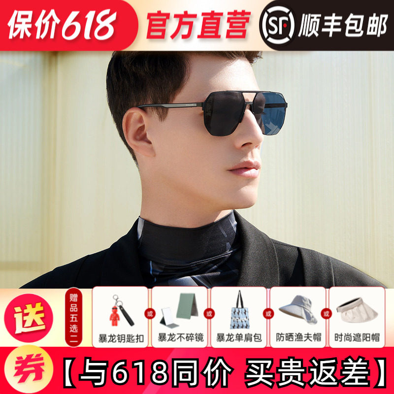 暴龙眼镜新款太阳镜经典飞行员偏光墨镜驾驶镜男官方旗舰店BL8105