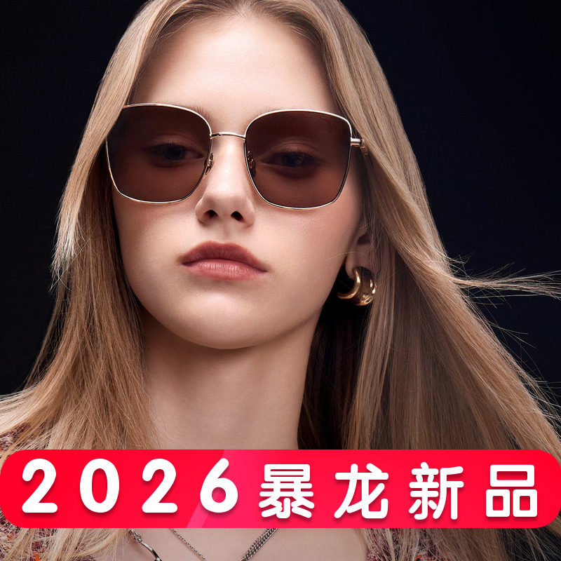 BOLON暴龙眼镜2026年新品太阳镜复古金属方框港风防晒墨镜BL7211