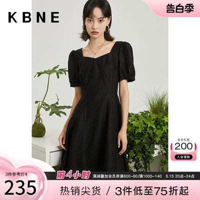 【商场同款】连衣裙女黑色裙子kbne2022夏季新款显瘦裙330425606