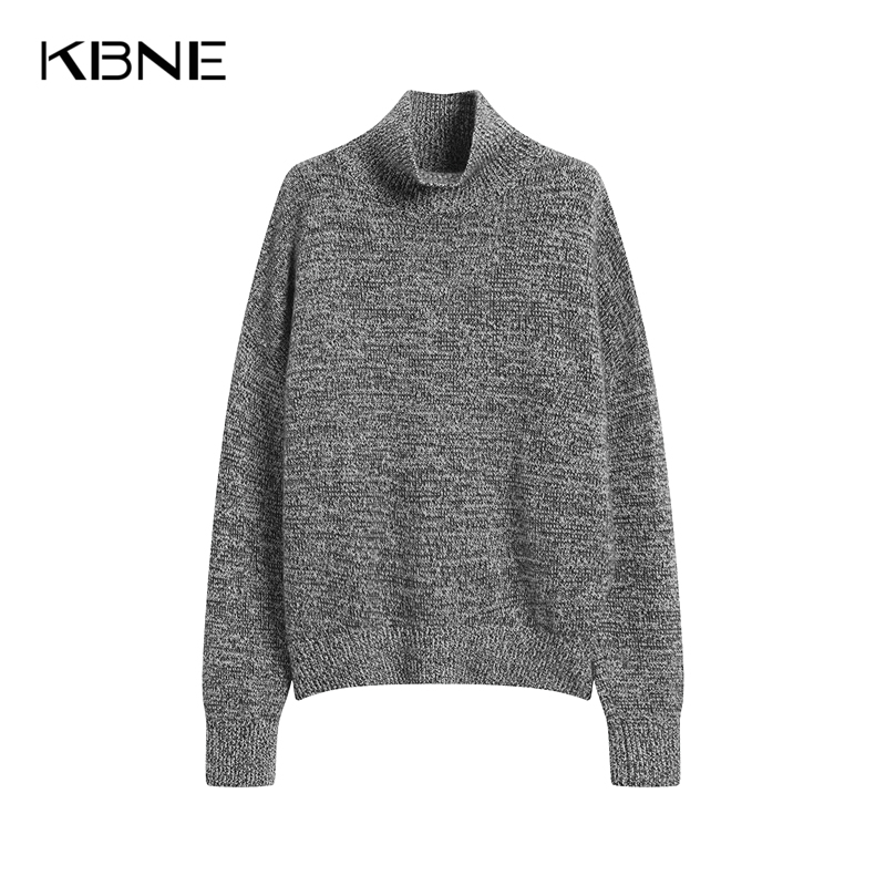 【商场同款】灰色羊毛打底针织衫长袖上衣小个子女2024年秋冬新款