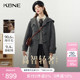 KBNE灰色骆驼绒毛呢外套羊毛双面呢子大衣小个子2025新款 秋冬女装