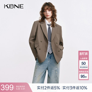 学院风百搭高级感短款 新款 西服上衣 外套女2026春季 KBNE休闲小西装
