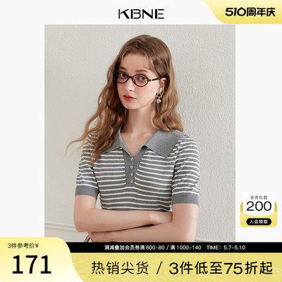 针织学院KBNE甜美套头polo