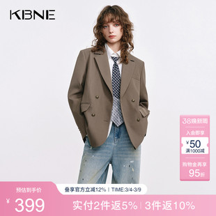 学院风百搭高级感短款 新款 西服上衣 外套女2026春季 KBNE休闲小西装
