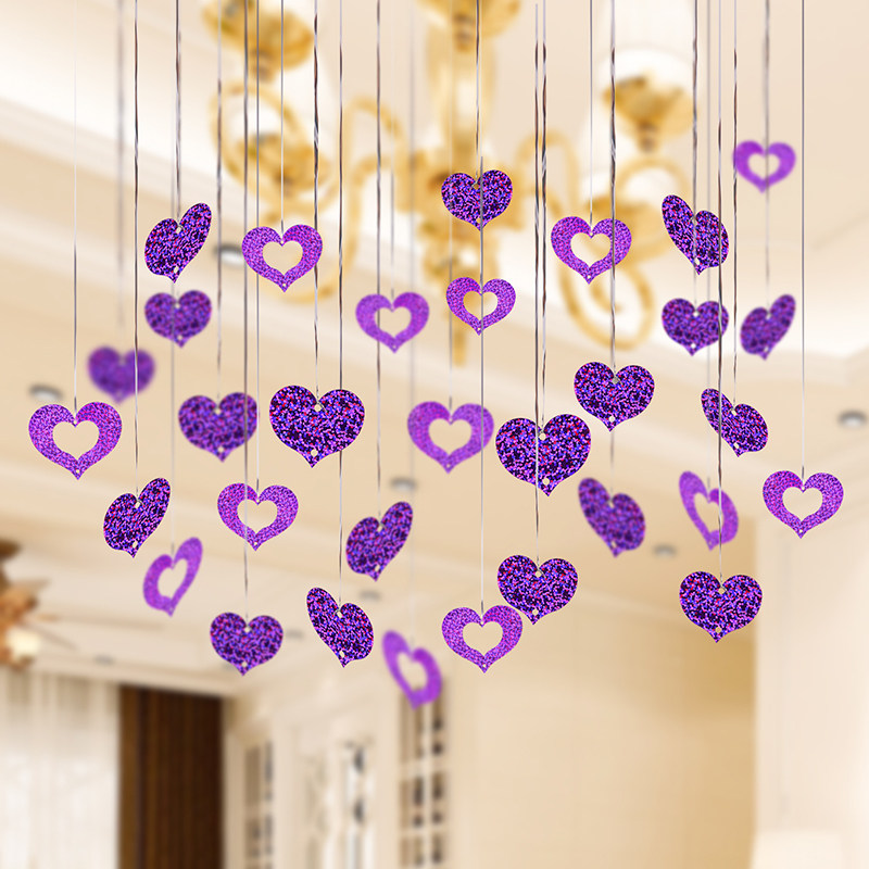 a living room Ceiling decorate Pendant Marriage room arrangement Roof decorate Jacquard Hearts ins Hanging in the airin the Home accessories , Mural  category - from Buy2taobao.com to provide professional Taobao agent buy service