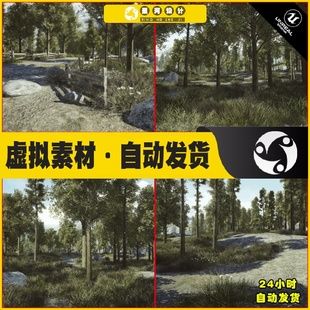 Landscape UE4虚幻5 Lake DevTon 公园湖泊树林场景 Mountain