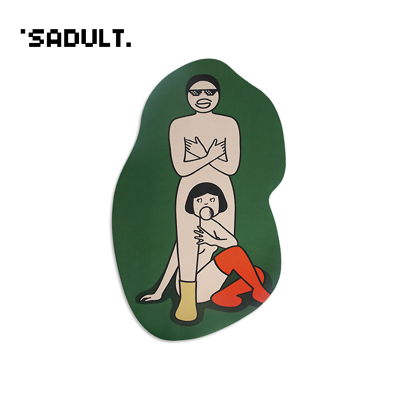SADULT恶搞可爱异形硅藻泥地垫