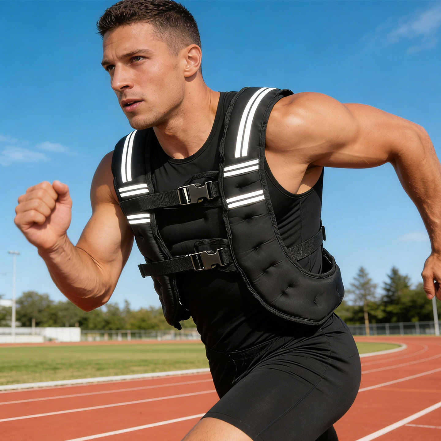 负重背心跑步训练装备健身绑腿可调节全套隐形马甲运动加重沙袋衣