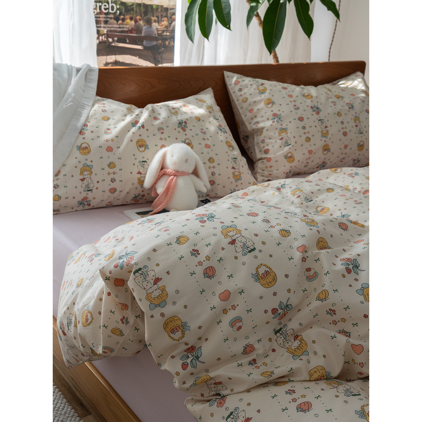 可爱卡通纯棉被套单件160x210单双人150x210全棉被罩150x215