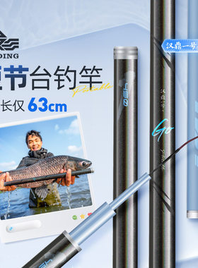 汉鼎一号1号GO短节便携台钓竿野钓鲫鱼小综合钓竿