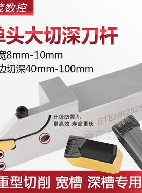 单头小脚丫切槽数控刀片DT10-R0.8配STEHR/L25/32/40方大切深刀杆