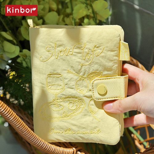 kinbor原创无忧无虑系列A6mini手帐本自填日记笔记本文具学生可爱治愈系手账女生节日礼物超轻布面