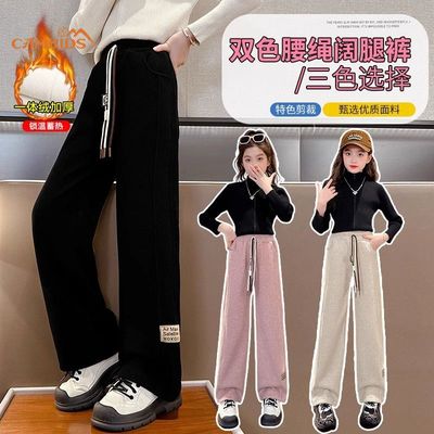 女童裤子春秋款洋气宽松休闲裤