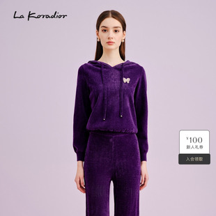 天鹅丝绒 秋季 时尚 休闲套头针织衫 Koradior拉珂蒂商场同款